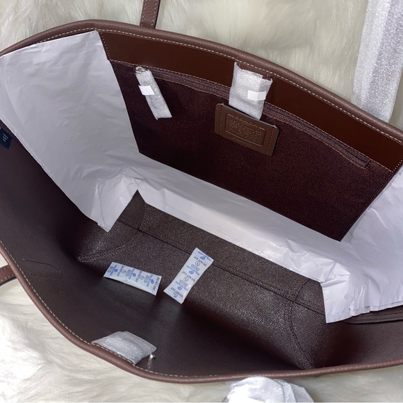 Coach 🤎 leather purse Tote bag New - Picture 9 of 13